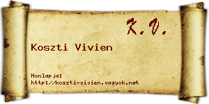 Koszti Vivien névjegykártya